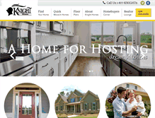 Tablet Screenshot of knighthomes.com